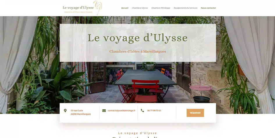 Creation site web Le Voyage Ulysse